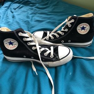 Size 7 Black High Top Converse